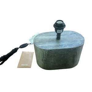 Zara Home Solid Natural Slate Table Lamp Base Modern Organic Stone 16 lb